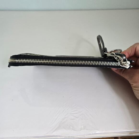 Coach Poppy 1941 Tartan Plaid Wristlet Silver Pewter Graphic Print Academia READ - Picture 7 of 12